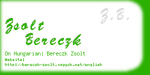 zsolt bereczk business card